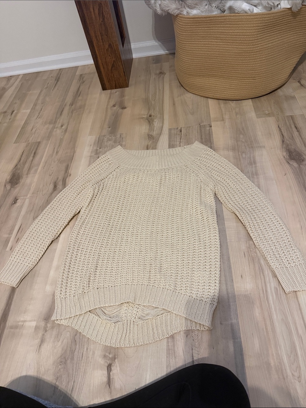 NWT size large Windsor ivory off the shoulder sweater
